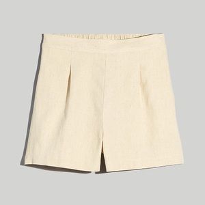 New with tag Madewell Clean Pull-On Shorts in Linen-Cotton, Natural Undyed, XS